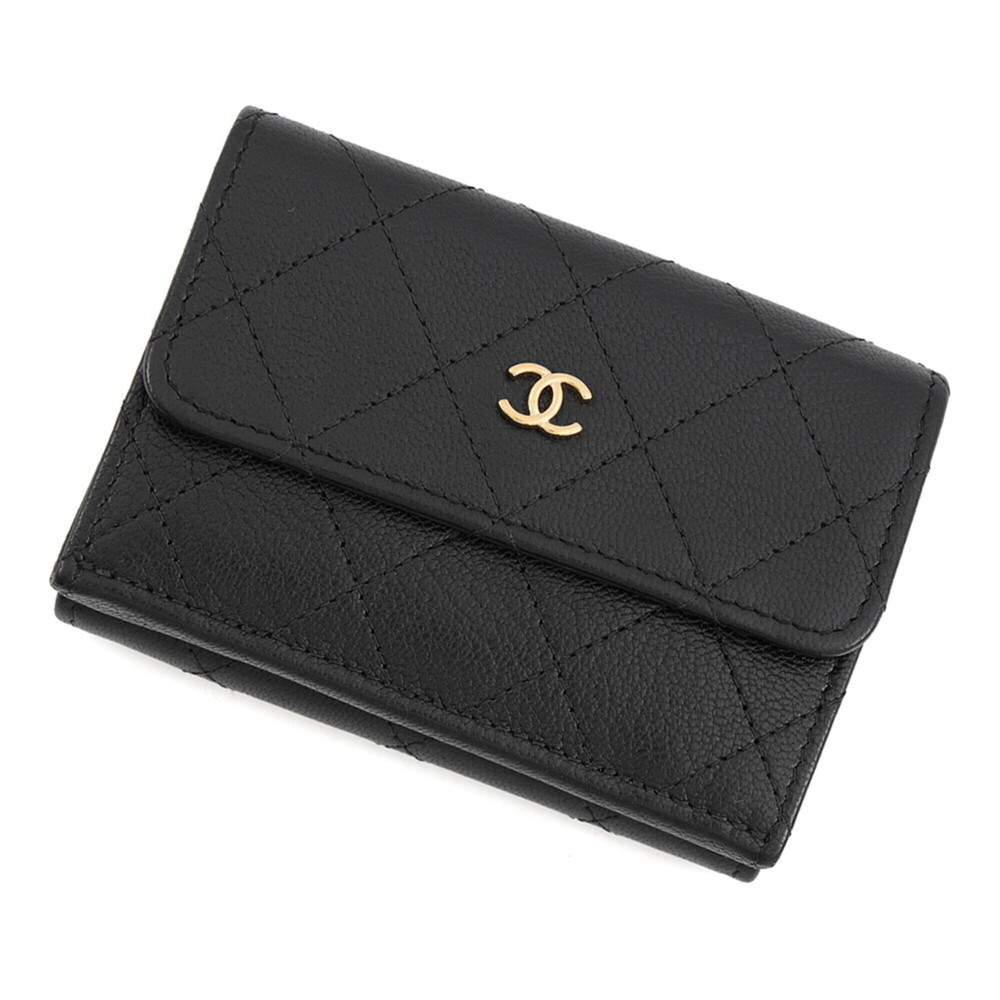 Chanel Tri-fold Wallet Matelassé Coco Mark Small Flap Lambskin AP4951 CHANEL ...